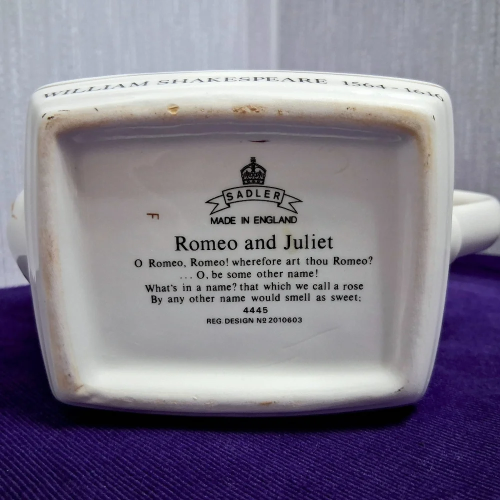 Sadler England Romeo And Juliet Porcelain Tea Pot